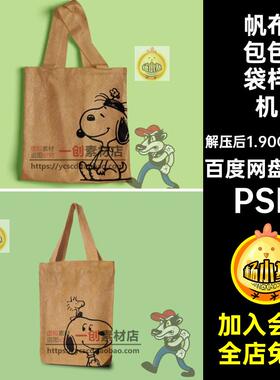 11款购物袋包袋样机PVC素材帆布包纸袋牛皮手提袋杜邦效果PSD素材