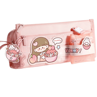 5层笔袋小学生文具盒卡通女孩款铅笔盒儿童铅笔袋女生文具袋可爱儿童多功能笔盒大容量小学生双层笔袋高颜值