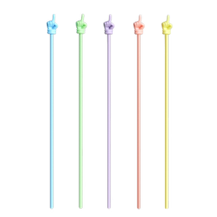 马卡龙色系儿童阅读绘本指读棒硅胶加粗读书手指棒树脂教具教鞭早教教师专用上课指挥棒学习棒教棒点读小手指