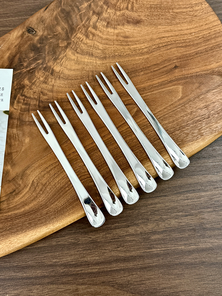 Chockmen卓德铭18/10不锈钢双头多用甜品叉雪糕勺水果叉创意叉子