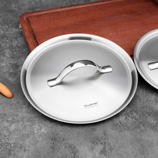 chockmen卓德铭18/10不锈钢带柄纯钢盖无气孔微压下沉保鲜锅盖