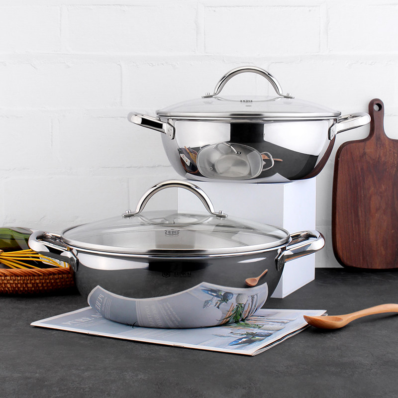 18/10不锈钢加厚双耳无涂层火锅三层钢汤锅带盖炖锅煮面煮粥炖锅,厨房/烹饪用具,火锅,淘宝优惠券,粉丝福利购,淘宝优惠卷