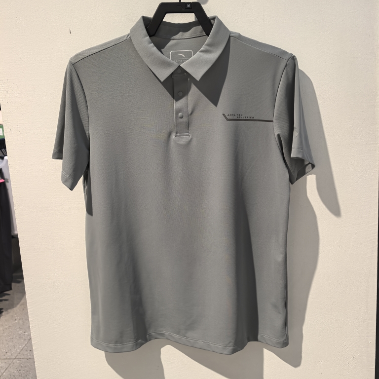 安踏正品男子短袖POLO衫2025夏新款综训翻领冰丝运动T恤152537106