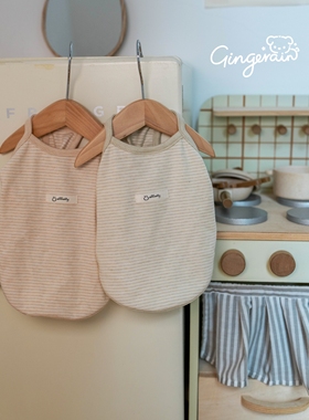 GINGERAIN 有机棉吊带约克夏衣服马尔济斯透气环保防晒棉质吊带