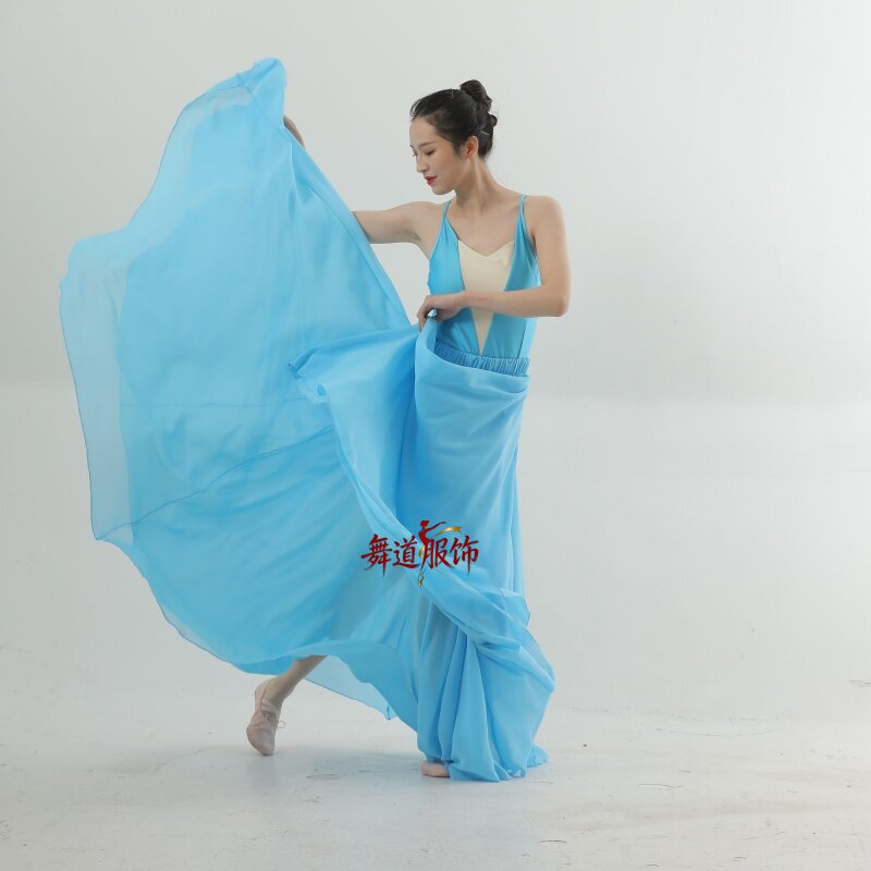 大鱼海棠现代舞大摆裙女飘逸练功纱裙小影儿艺考演出长裙定制