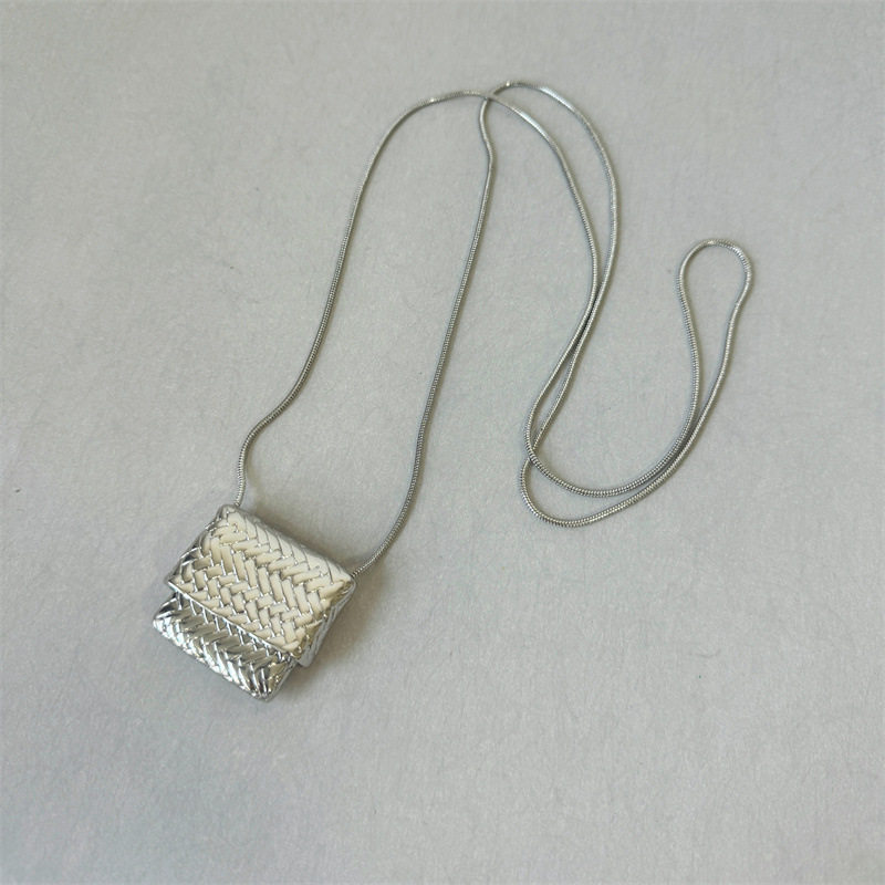 英国TopWhit中古编织迷你小包包长款项链高级感轻奢小众叠戴吊坠