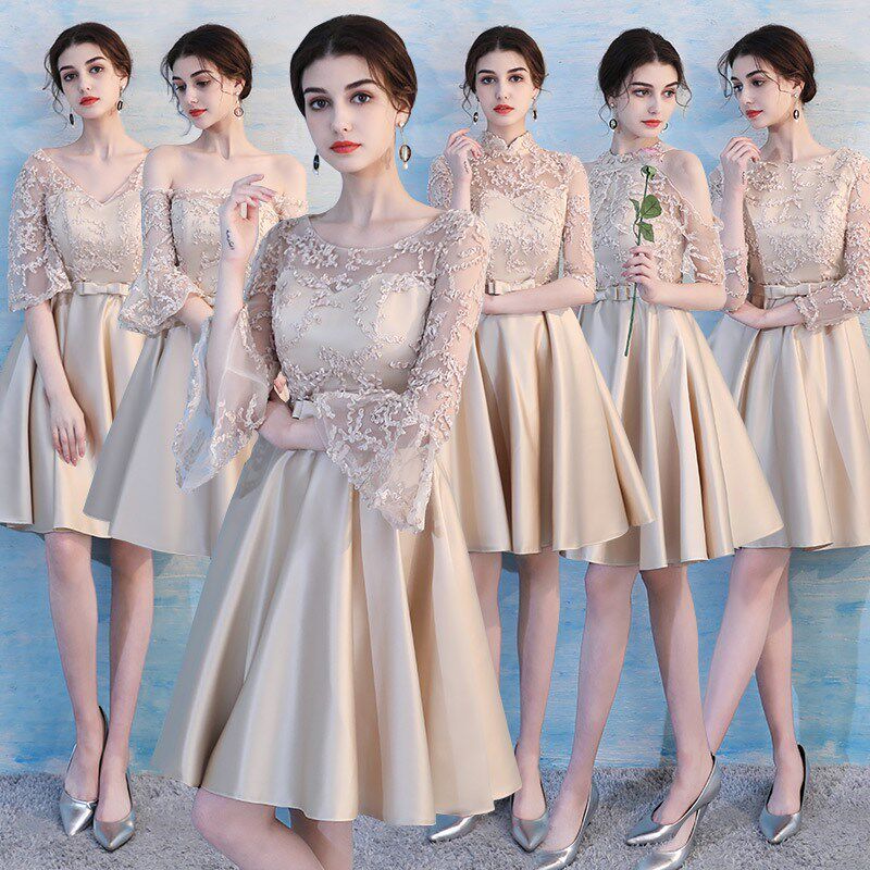 森系 超仙小礼服 简约伴娘服姐妹团显瘦短款结婚宴会毕业小礼服|ruв категории Женская одежда, Cвадебные платья, платье/вечернее платье - от Buy2taobao.com для оказания профессиональной услуги покупки агента Taobao