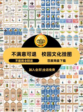 文化标语珍惜粮食挂画系列食堂CDR校园餐厅行动光盘素材挂画光盘