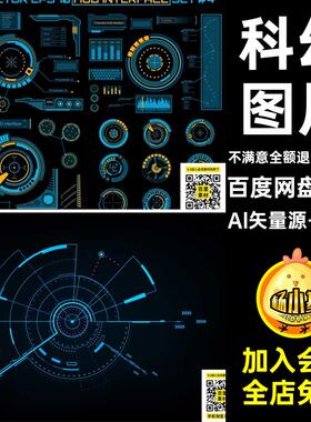 800款科幻文本框边框蓝色图HUD扣免设计背景科技蓝色素材发光边框