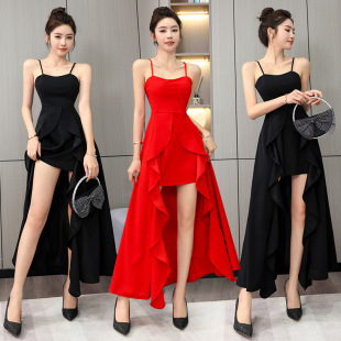 2023新款 099 春夏连衣裙性感桑拿KTV工作服夜场沐足技师服工衣装