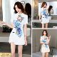 2022新款 美容院美容师足浴工作服女足疗技师养生会所连衣裙086