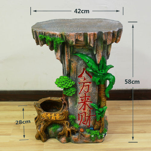 假山流水喷泉摆件鱼缸底座风水轮瀑布彷石桌工艺礼品摆饰树脂置物