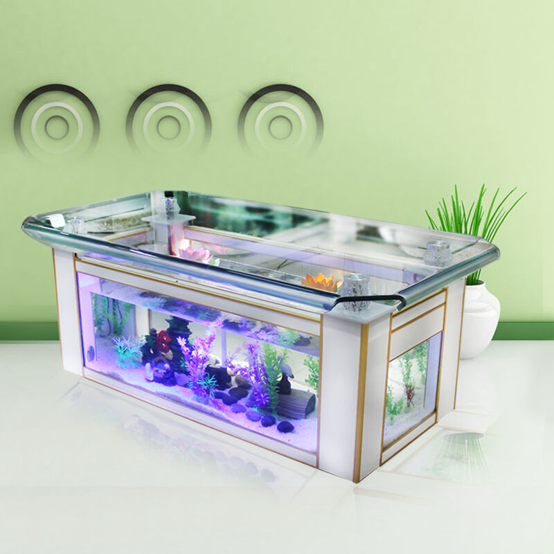 金点尚品客厅鱼缸水族箱卷边长方形茶几鱼缸金鱼缸长方形乌龟缸茶