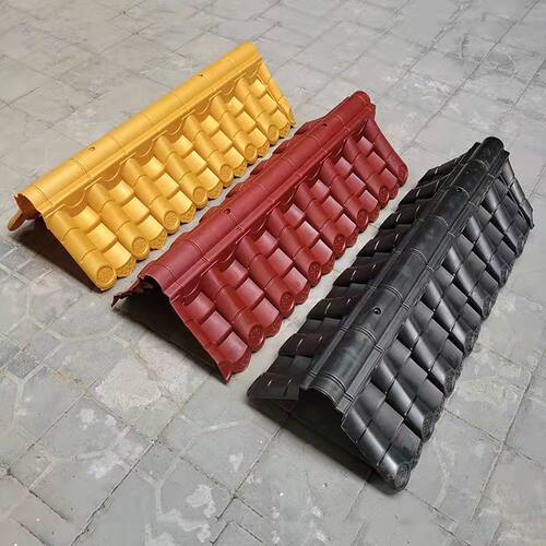 仿古瓦围墙双面一体中式树脂墙帽