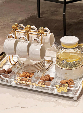 高级感轻奢水杯套装家用客厅招待客人喝水的杯子茶杯茶具高端精致