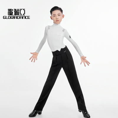 歌瑞亚拉丁舞服男少儿表演训练服