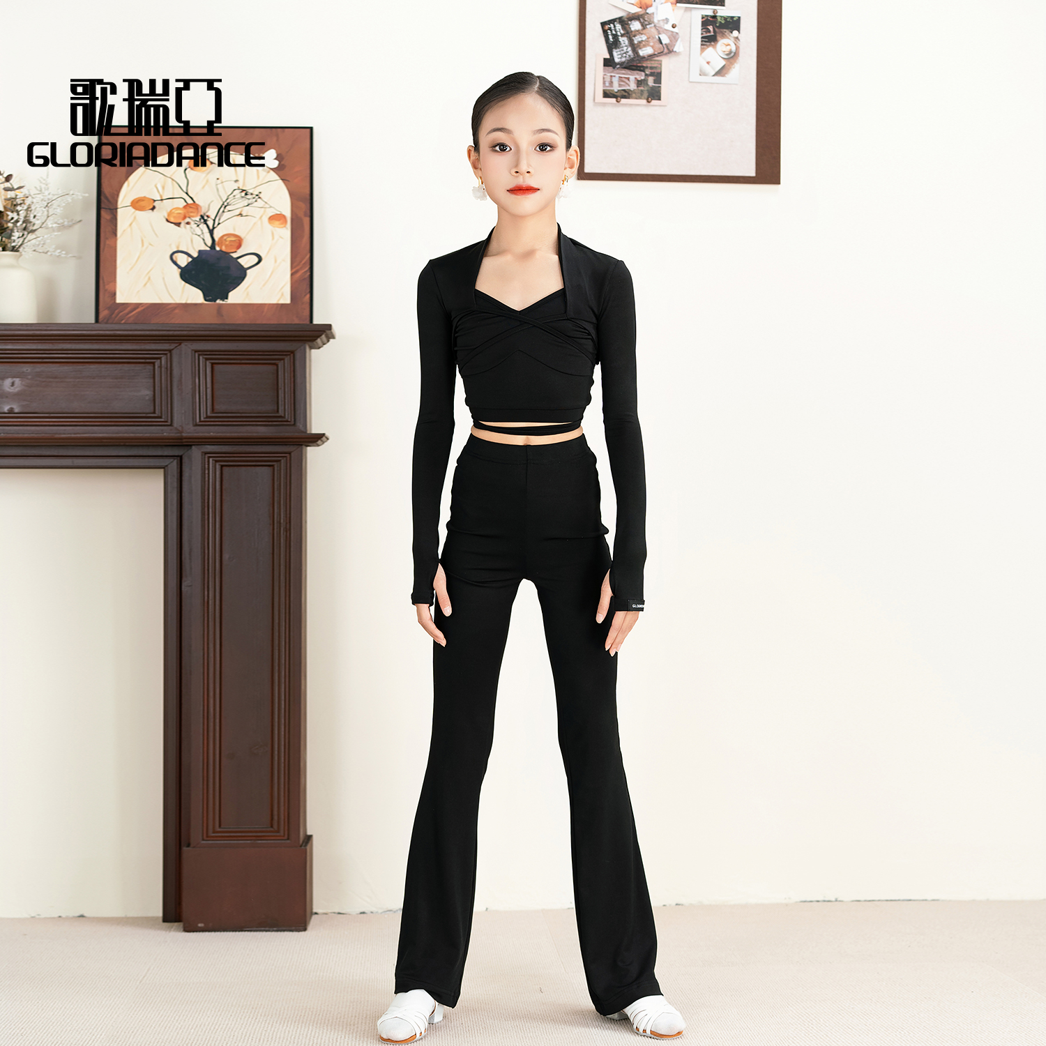 歌瑞亚拉丁舞服女童新款练功服