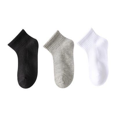 羊努点黑色短袜夏季白色儿童袜子