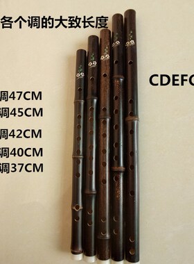 紫竹六孔竖笛6孔竹子c调f调古风成人专业小学生学生初学者初学笛