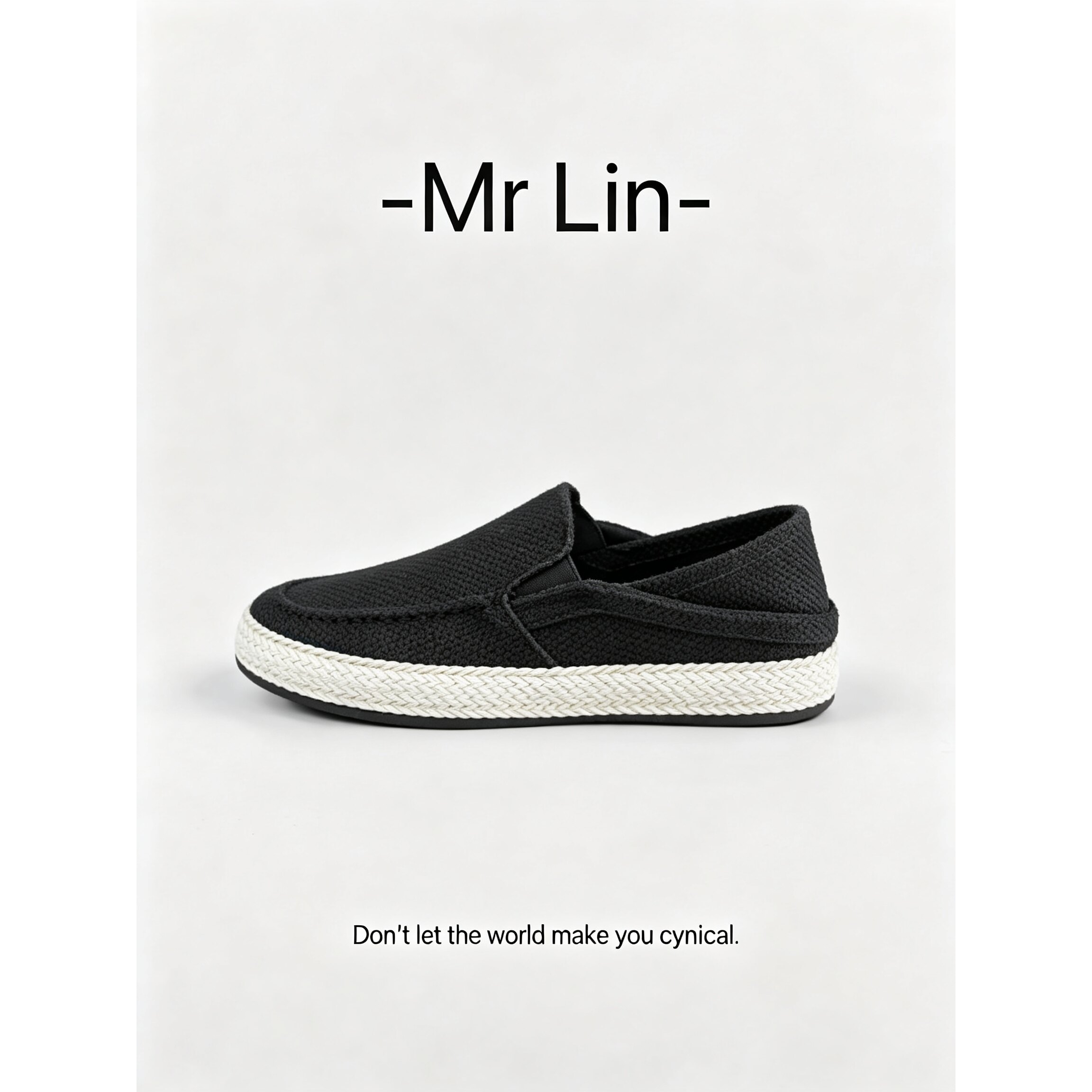 【Mr.Lin】草编亚麻布渔夫休闲板鞋