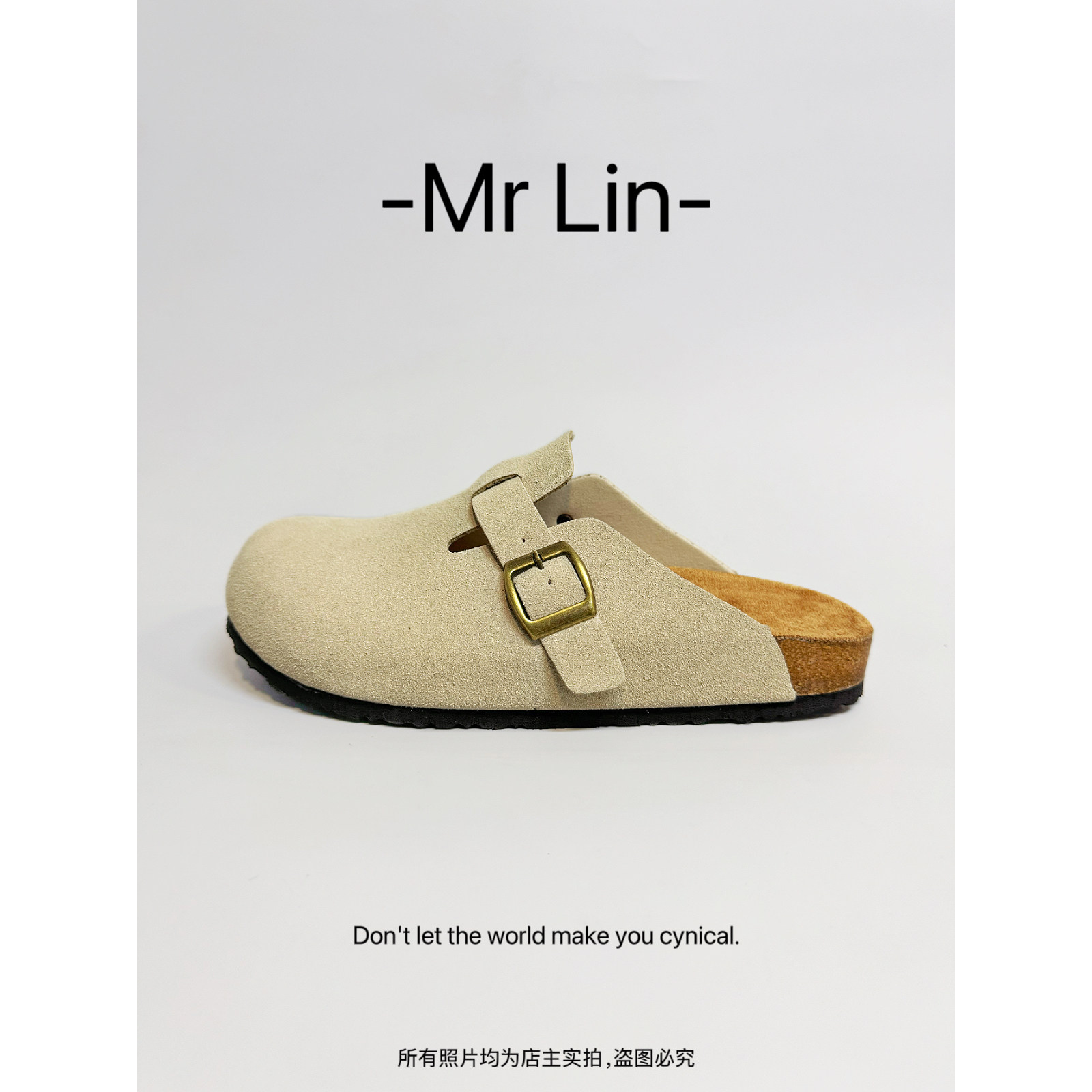 【Mr.Lin】包头勃肯鞋软木拖鞋穆勒鞋2026春季户外沙滩男女鞋情侣