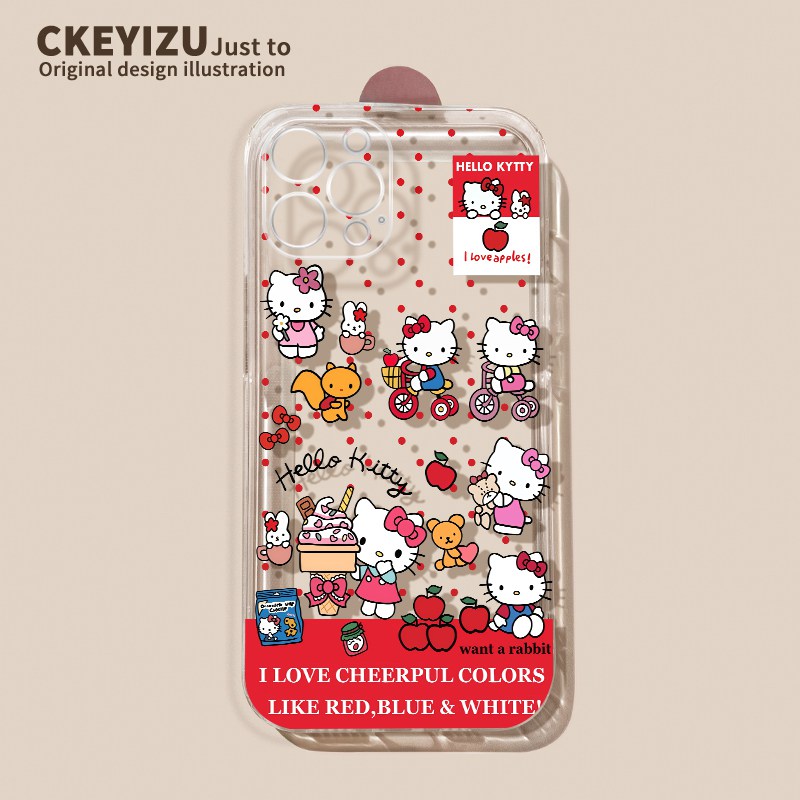 凯蒂猫咪适用苹果17pro手机壳iPhone16/15新款高级14promax夏季透明13mini硅胶12防摔11散热7/8女6好看保护套
