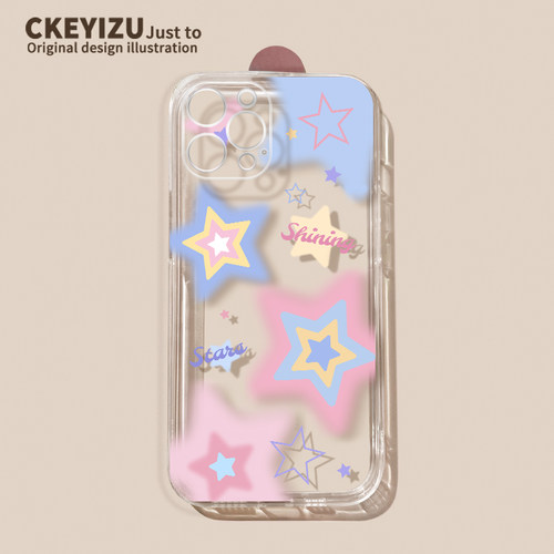 适用苹果13手机壳K0161星星三