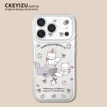 猫咪小蛋糕适用红米note14pro新款手机壳Note13/12高级turbo4冬天透明11ePRO硅胶NT10/9/8/7散热redmi保护套