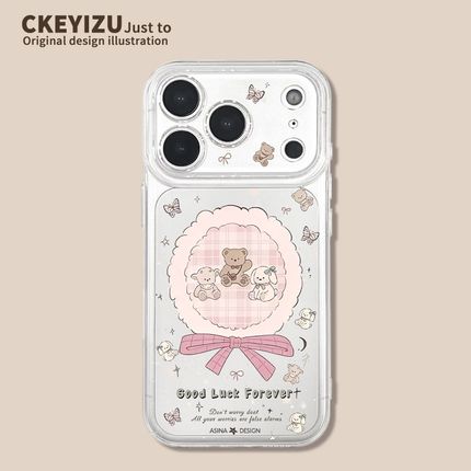 文艺小熊适用红米note14pro新款手机壳Note13/12高级turbo4冬天透明11ePRO硅胶NT10/9/8/7散热redmi保护套