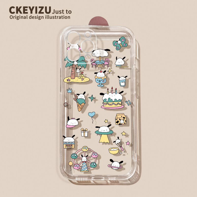 适用于苹果15手机壳新款14pro直边iPhone 13promax硅胶12pro可爱卡通11小狗se3透明7/8p防摔6s全包plus超薄xr
