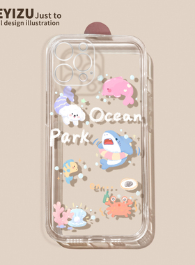 适用于苹果15手机壳全包iPhone14promax硅胶17pro可爱小狗12mini透明16秋冬se3超薄6s鲨鱼xs/xr防摔7/8软plus