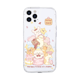 适用于苹果16手机壳iPhone14promax可爱卡通15plus硅胶17pro小熊11/12/13mini全包7/8p超薄xs/xr防摔se3软6sp