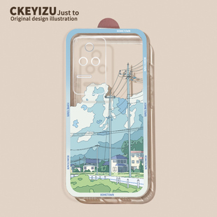 直边壳k40游戏增强版 全包k30s至尊日系风景k20pro透明Redmi 软硅胶k40pro 适用于红米k60手机壳超薄k50电竞版