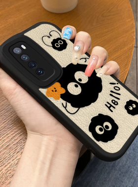 适用于华为nova7手机壳新款nova10z液态硅胶nova9se小羊皮nova8pro创意煤球nv7简约保护套HUAWEI全包防摔por