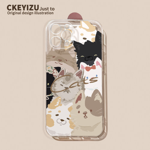 适用苹果14手机壳K5515好多狗狗