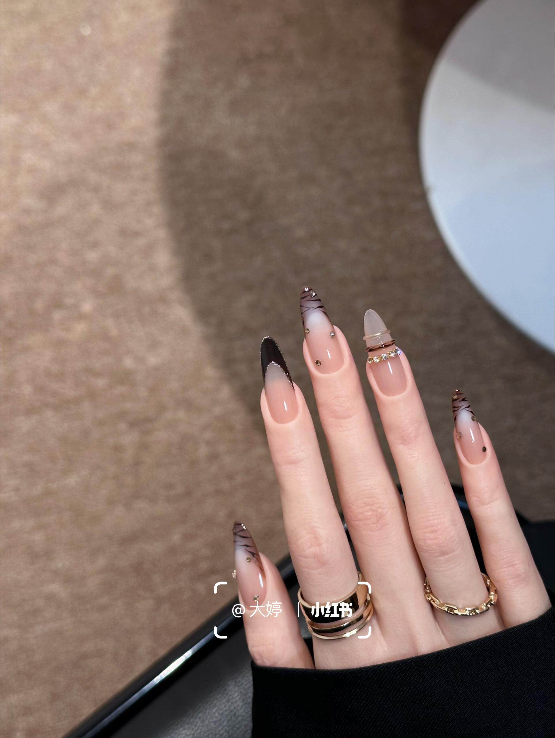 高级感轻亚风豹纹美甲贴琥珀渐变法式纯手工穿戴甲假指甲秋季美甲,彩妆/香水/美妆工具,穿戴甲/甲片,淘宝优惠券,粉丝福利购,淘宝优惠卷