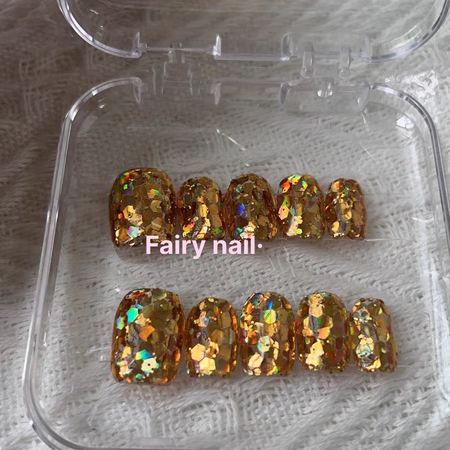 Fairy&amp;middot;富贵迷人眼大亮片春秋新款手工定制穿戴甲