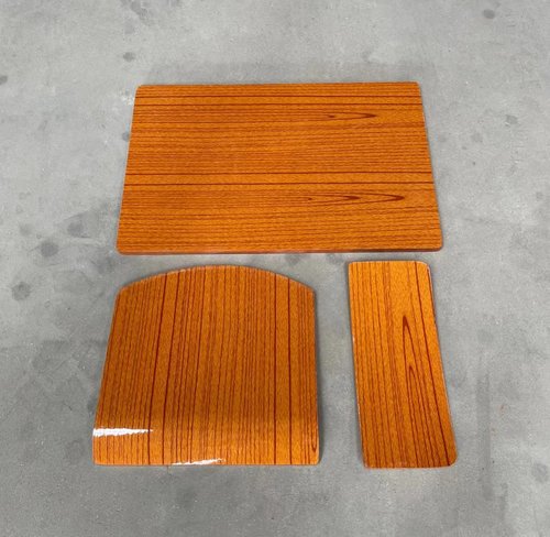 黄色木纹多层实木夹板防火桌面板学生书桌面板椅子坐板靠背板面板