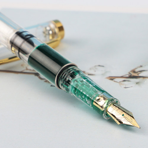 永生3011透明示范活塞笔尖钢笔