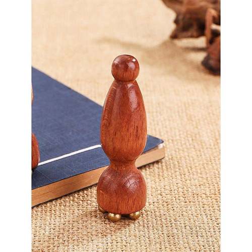 康浦花梨木小莲蓬面部按摩器脸部美容黄铜眼部拨筋棒点穴护肤工具