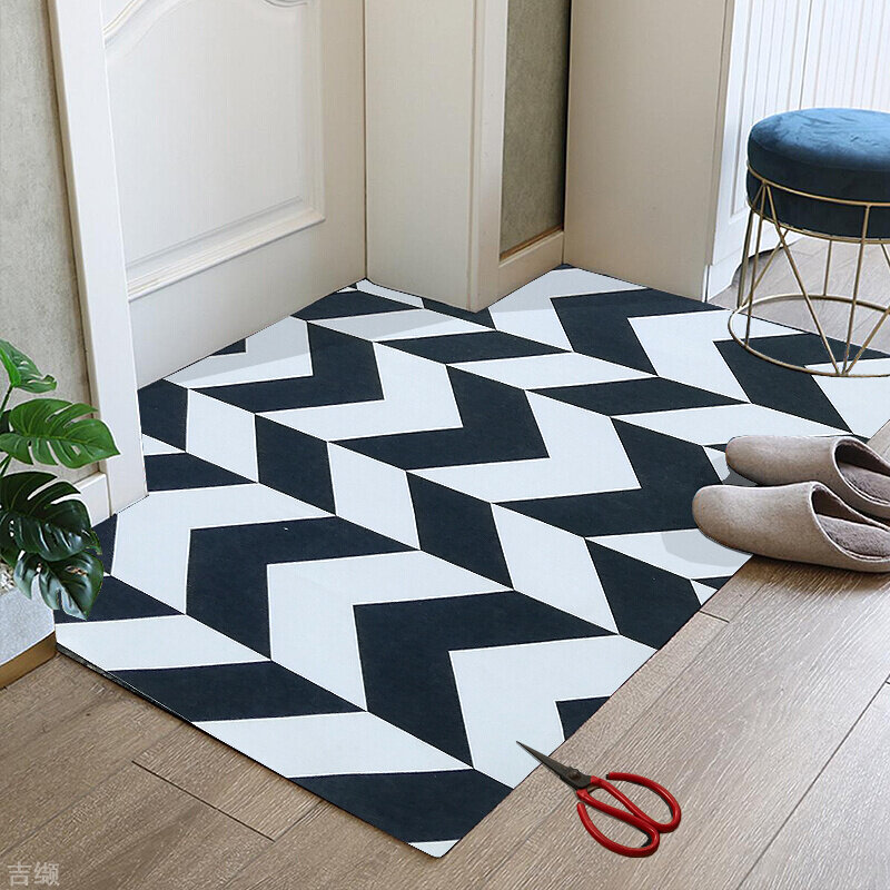 Jiqian kitchen floor mat non-slip and oilproof erasable wa