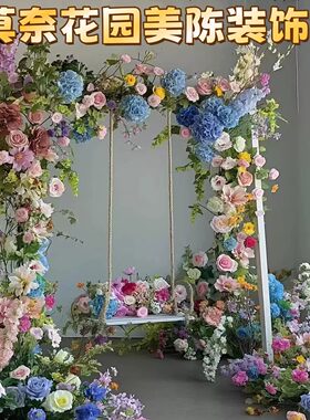 仿真花束莫奈布景装置花艺