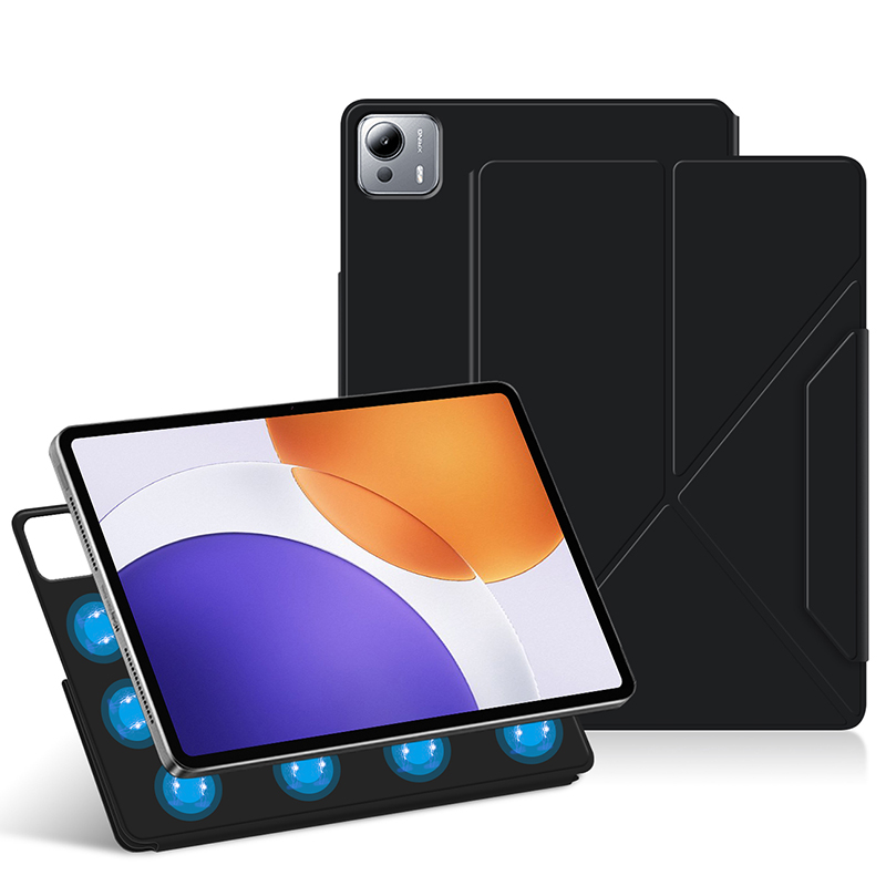 磁吸翻盖休眠皮套磁铁吸外壳支架