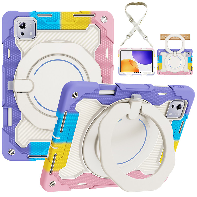 适用Xiaomi Pad 7S Pro保护套带笔槽小米平板6S电脑5Pro12.4寸12.5全包边软壳防摔硅胶旋转横竖支架手环挂绳