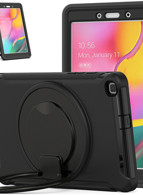 适用于三星Tab A 8.0 2019 SM-T290保护套防摔平板电脑T295C全包边软壳硅胶8英寸旋转横竖支架手持托