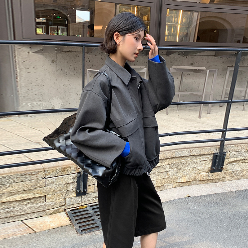 moxi 十三行女装2025秋季新款韩版感短款外套女士夹克外套女