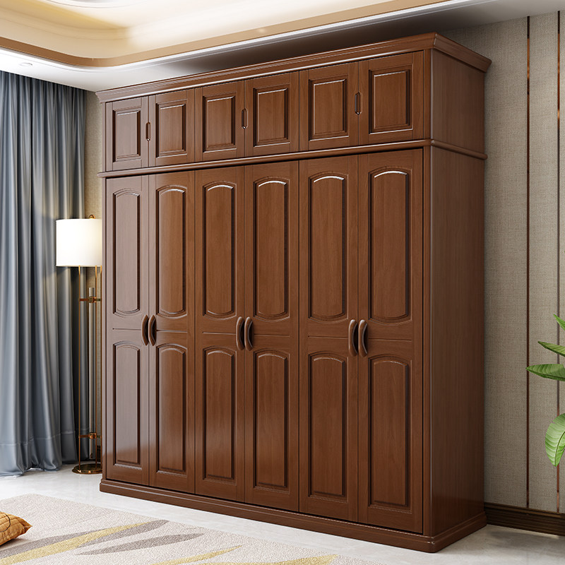 简约现代风中式橡木平开门衣柜