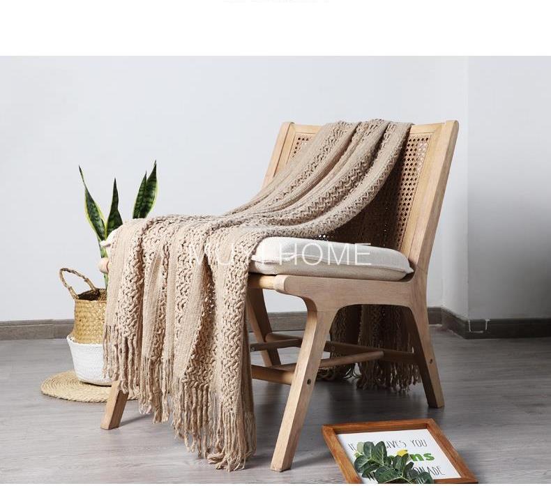 Bắc Âu Dệt kim Giải trí Chăn Hollow Sofa Chăn Bunker Bunker Trang trí Chăn Giường Đuôi Giường Giường Chăn Chăn Mùa hè Chăn Chăn - Ném / Chăn mua chăn lông cừu