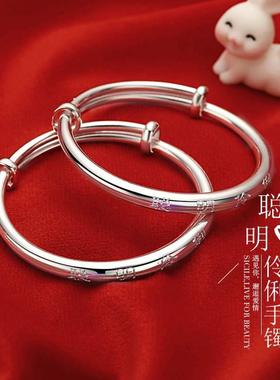 摩天轮原创儿童手镯聪明伶俐简约高级感足银纯银不易过敏饰品礼物