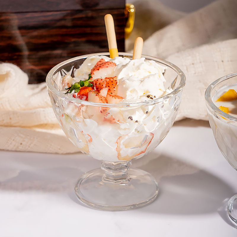 玻璃高脚雪糕甜品杯冰淇淋杯子冷饮水果布丁奶昔甜品酸奶冰淇淋碗,餐饮具,玻璃杯,淘宝优惠券,粉丝福利购,淘宝优惠卷